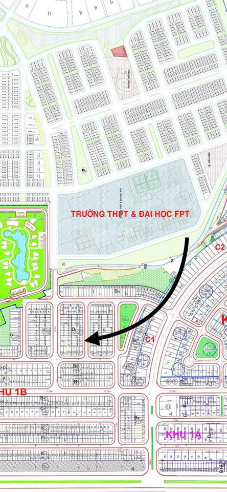Bán lô đất cách trường đại học fpt vài bước chân, dt 153m² ngang 6m² đường 7.5m² giá nhỉnh 5 tỷ