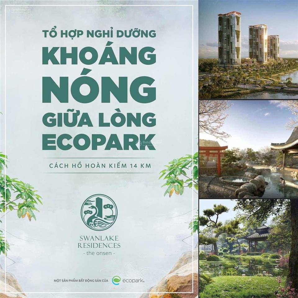 Bán nhanh căn hộ 3n2wc tòa onsen ecopark, tầng đẹp, view hồ thiên nga siêu thoáng