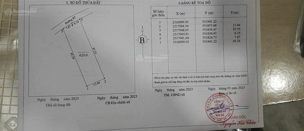 Gia đình có lô đất đồng bồ  đông xuân  quốc oai 625m2 cần bán