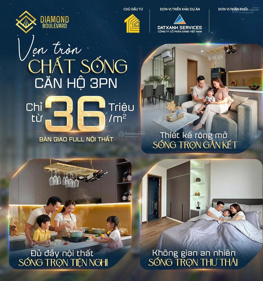 Bán căn hộ tại diamond boulevard full nội thất mặt tiền ql13