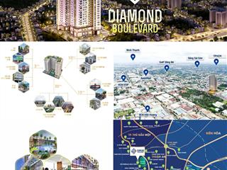 Chỉ 1 tỷ 9 sỡ hữu ngay sổ hồng tại căn hộ diamond boulevard full nội thất