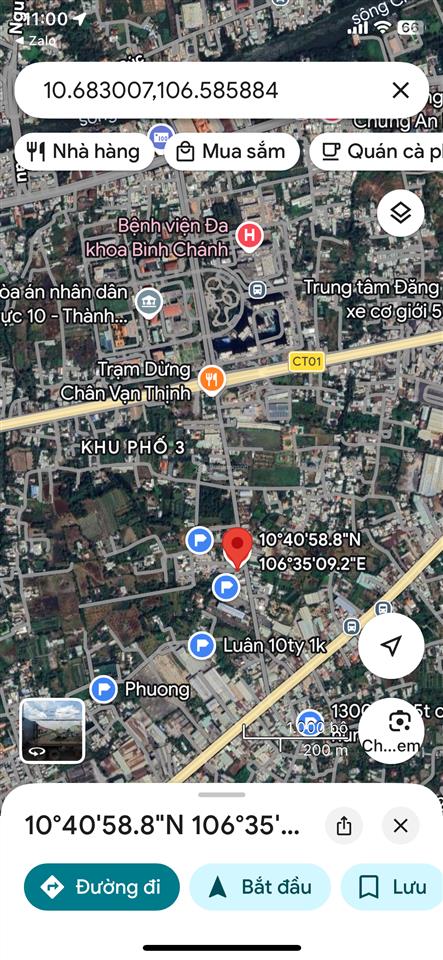 Bán 1000m2 đất đường tân túc giá 12ti qh dân cư mới