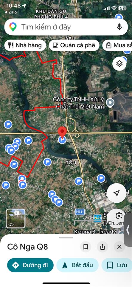 Bán đất xã hưng long, thổ cư 342m2, sát bên dự án vin, giá 3 tỷ