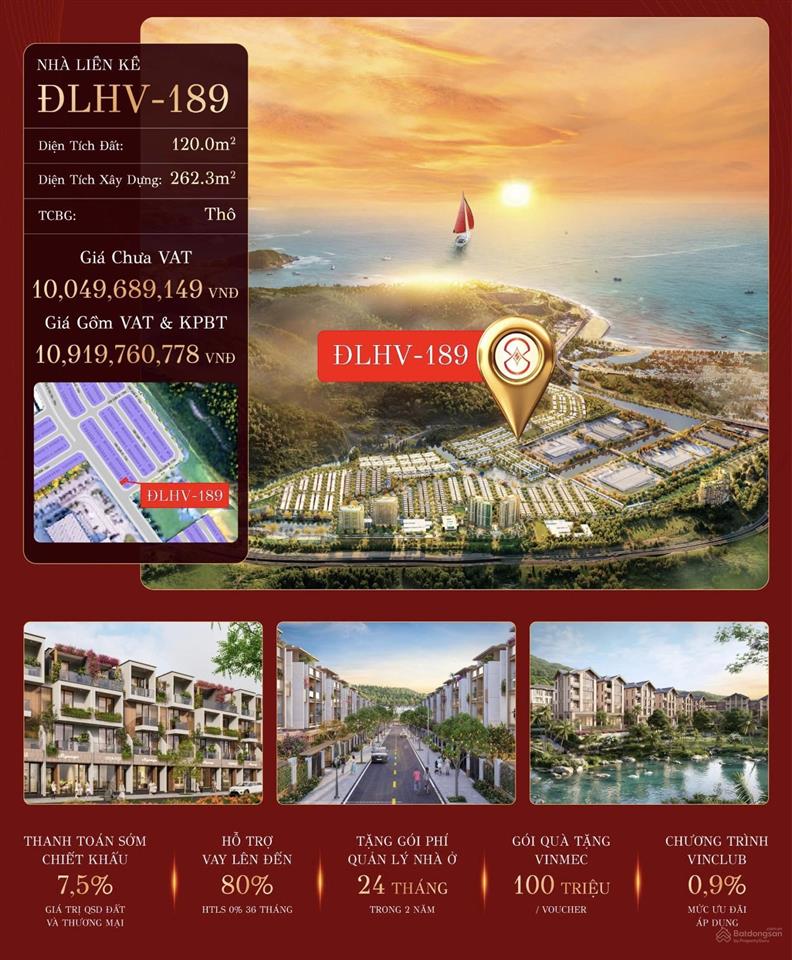 Hot hàng vin làng vân căn liền kề đẹp giá tốt mã căn đv189 diện tích đất 120m