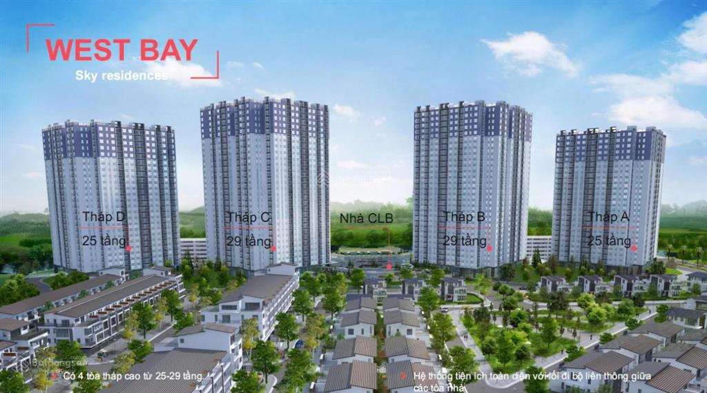 Bán căn hộ 1pn + 1, chung cư westbay ecopark  view nội khu dự án thoáng mát