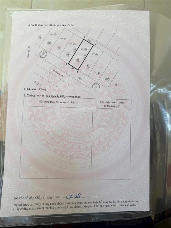 Chính chủ cần bán mảnh đất hướng nam khu tái định cư sau nhà hàng hồng hạnh 6 phường hùng thắng