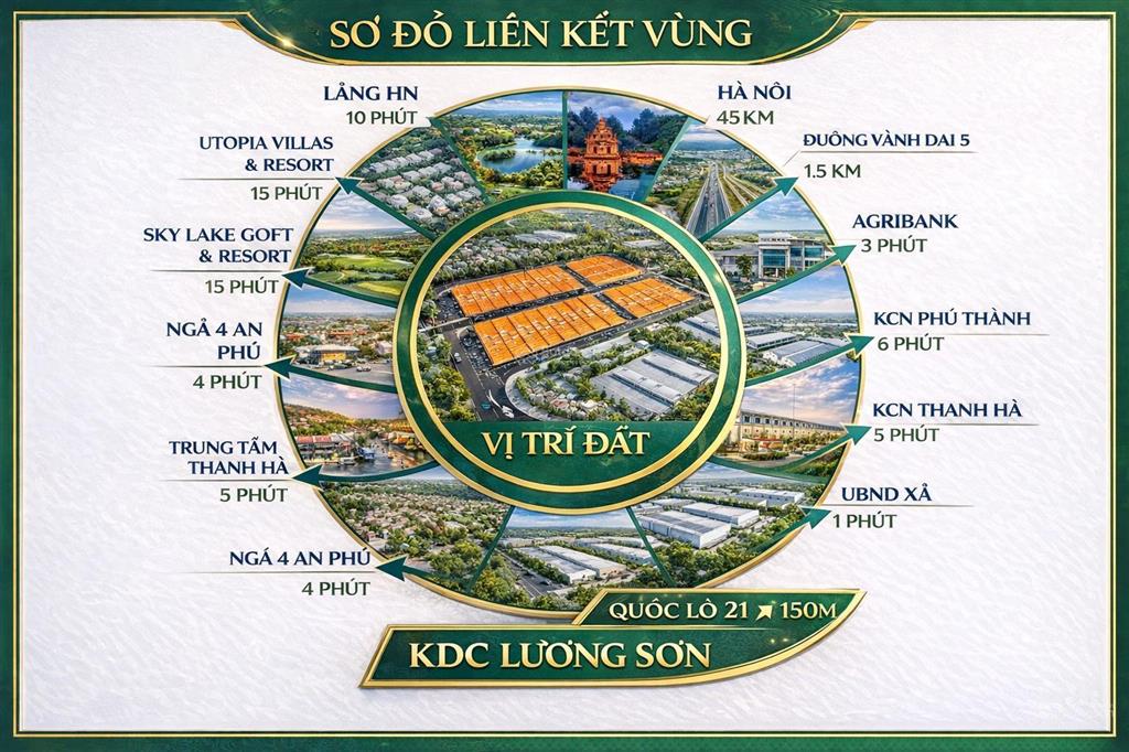 Bán đất xã cao dương lương sơn, gần kcn thanh hà 282ha, sổ riêng, giá từ hơn 400 triệu