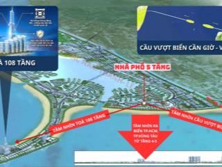 Độc quyền nhà phố vin cần giờ duy nhất cao 5 tầng, mặt tiền 50m, nhìn công viên và biển tphcm