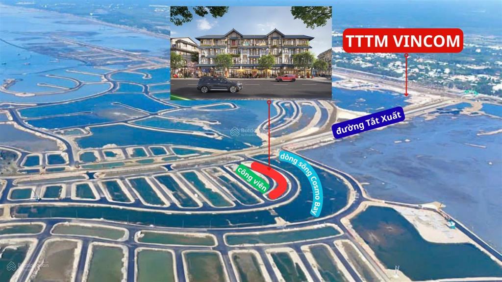 Bán nhà sân vườn 2 mặt phố, trước sông, sau công viên  vin cần giờ