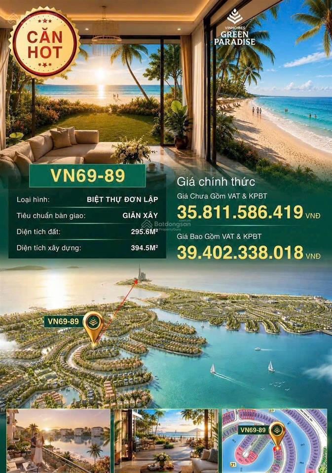 Siêu phẩm biệt thự đơn lập vn6989 bảo vật nghỉ dưỡng mặt biển tại vịnh tiên (vinhomes cần giờ)