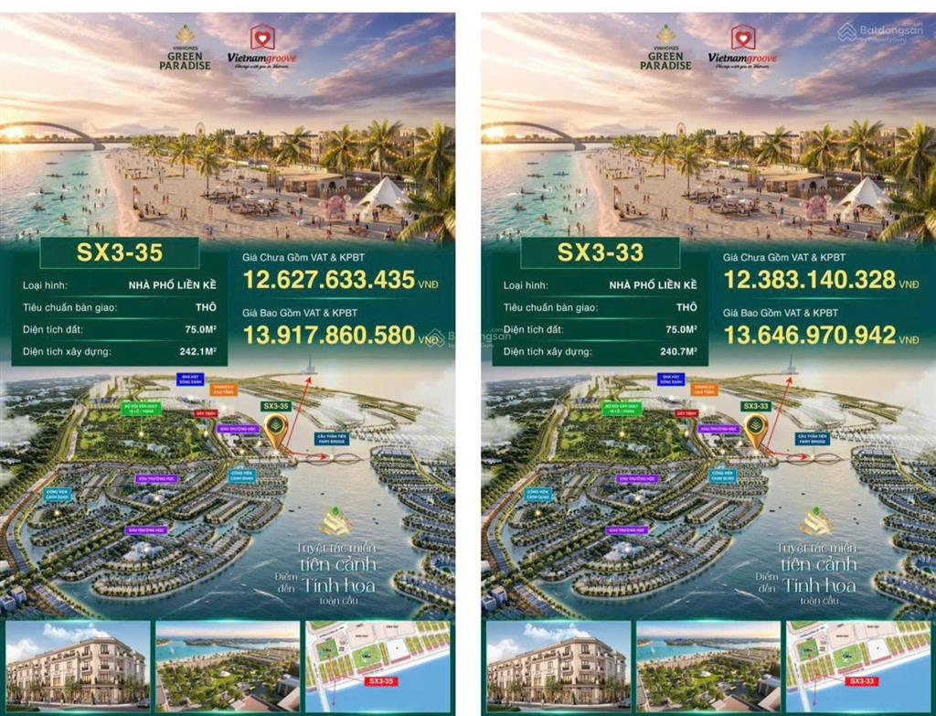 Cơ hội sở hữu cặp nhà phố 150m2 kế bãi biển hồ lagoon  khu vịnh tiên (vinhomes cần giờ)