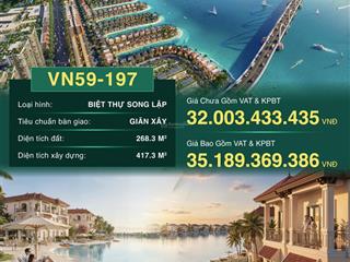 Bán biệt thự vn59197 vịnh ngọc vin cần giờ 30 tỷ, ôm trọn bãi cát trắng tuyệt đẹp!