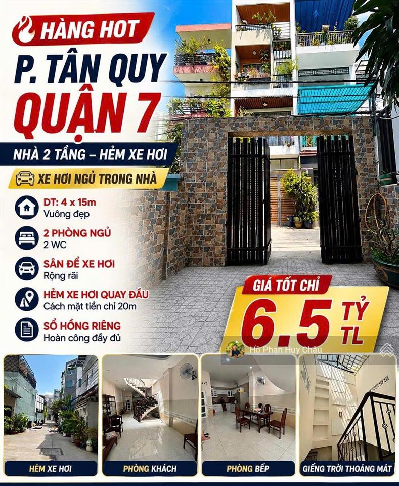 Hiếm bán nhà đường số 47 tân hưng 4x15 hẻm oto chỉ 6 tỷ 5