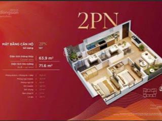 Căn hộ 65m2 2pn view bể bơi thành phố tại diamond hill thái nguyên  căn độc quyền chính sách tốt