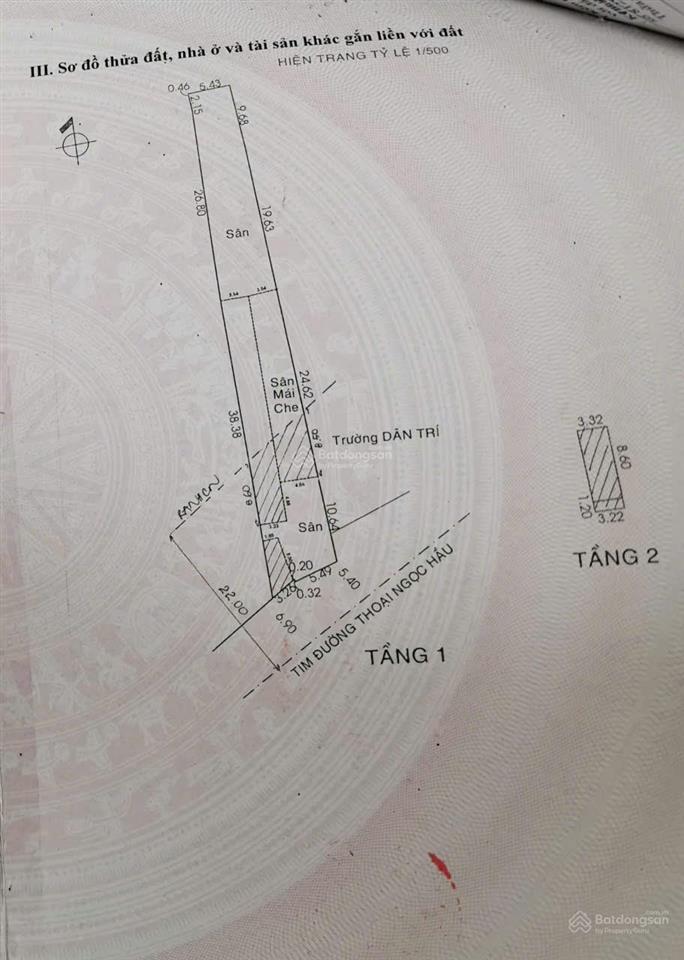 Bán nhà riêng tại thoại ngọc hầu, 55 tỷ, 446.6m2, 12m mặt tiền, pháp lý đầy đủ