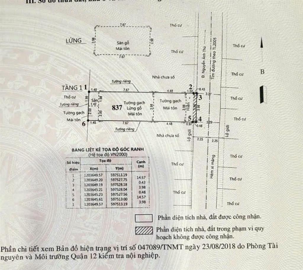 Nhà shr 57,9m2 (4*15) 3 phòng ngủ, full tiện ích chỉ 3,980 tỷ tl ngay bên xe buýt hiệp tành, q.12