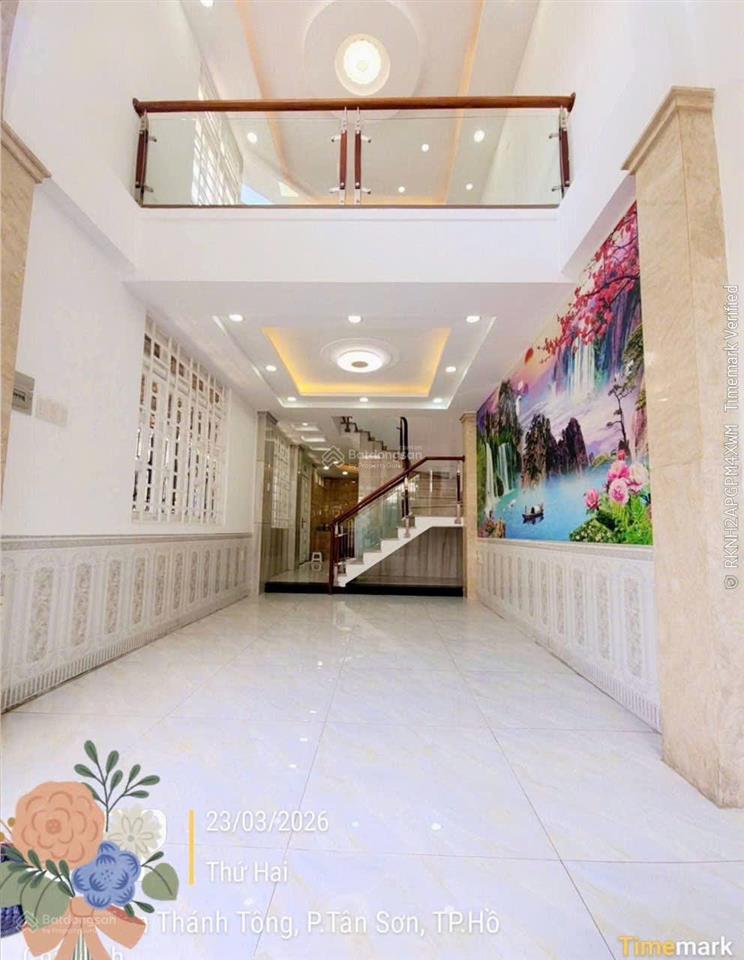 Giảm sâu 700 triệu  nhà đẹp 4 tầng  trần thánh tông, tân bình  hẻm xe hơi  chỉ 8đ tl
