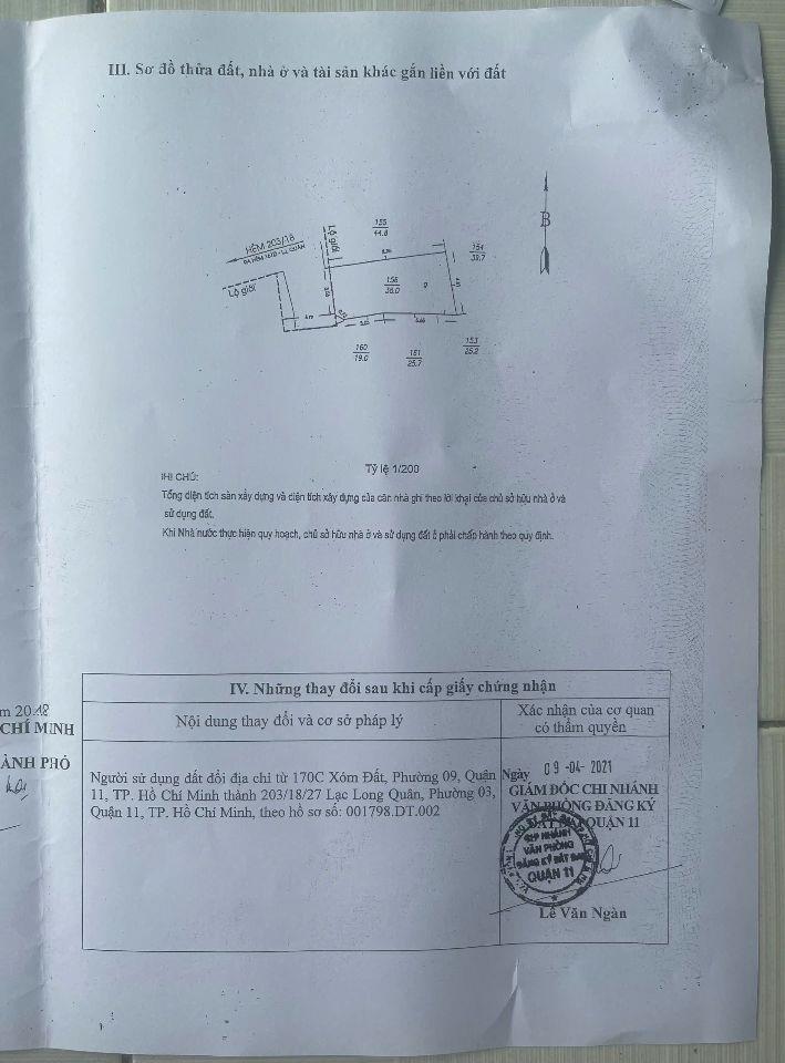 BÁN NHÀ HẺM 4M (BÊN HÔNG ĐẦM SEN) 38M2 (1 TRỆT 1 LẦU) 4.3TỶ. LH:0913900555.