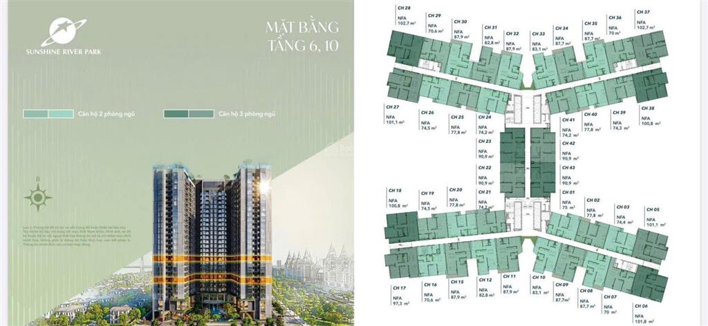 Bán căn hộ 2pn sunshine river park giá tốt nhất thị trường !!!