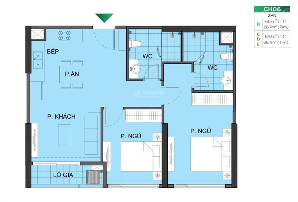 Do chuyển đổi nhu cầu gia đình tôi cần nhượng lại căn 2pn 65m2 tòa tc3 cho khách thiện chí