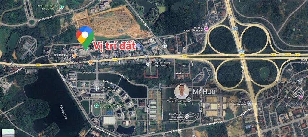 117m  mặt tiền 5.1m  hòa lạc  làn 2 đl. thăng long  chỉ 3.x tỷ
