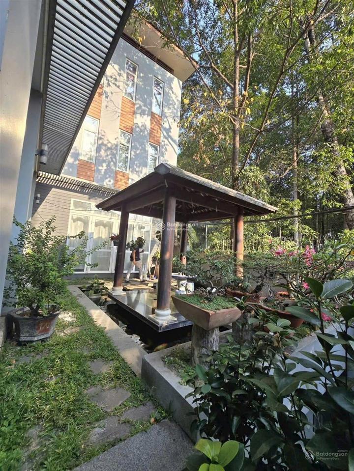 Biệt thự sân vườn hồ cá koi phổ quang, phú nhuận  ngang 10m  hầm, 4 tầng 274.3m2  nhỉnh 210tr/m2