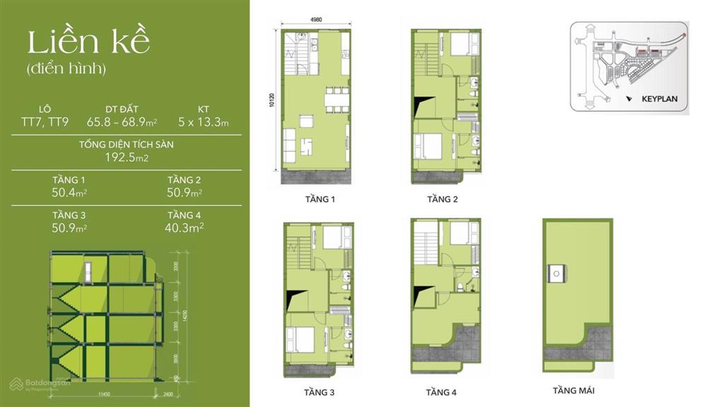 Căn liền kề 66,4 m2 vista văn la  xây 4 tầng  phù hợp để ở  15,6 tỷ  0934 511 ***