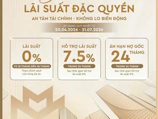 5 năm ở nhà mới không lo lãi suất! căn 2pn của cđt masterise giá tốt, chiết khấu ưu đãi cao