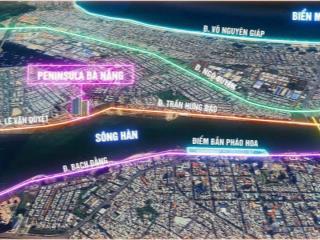 Căn 2pn hiếm peninsula view trực diện sông hàn, không che chắn, giá cực tốt