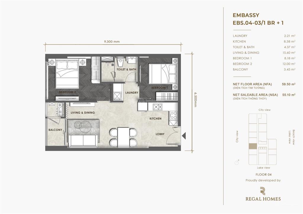 Bán căn hộ regal complex đà nẵng 1pn+ view sông biển thanh toán 1%/tháng