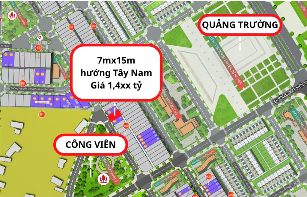 Lô đất đáng mua nhất tại an điền phát ngãi tại công viên và quảng trường tư nghĩa