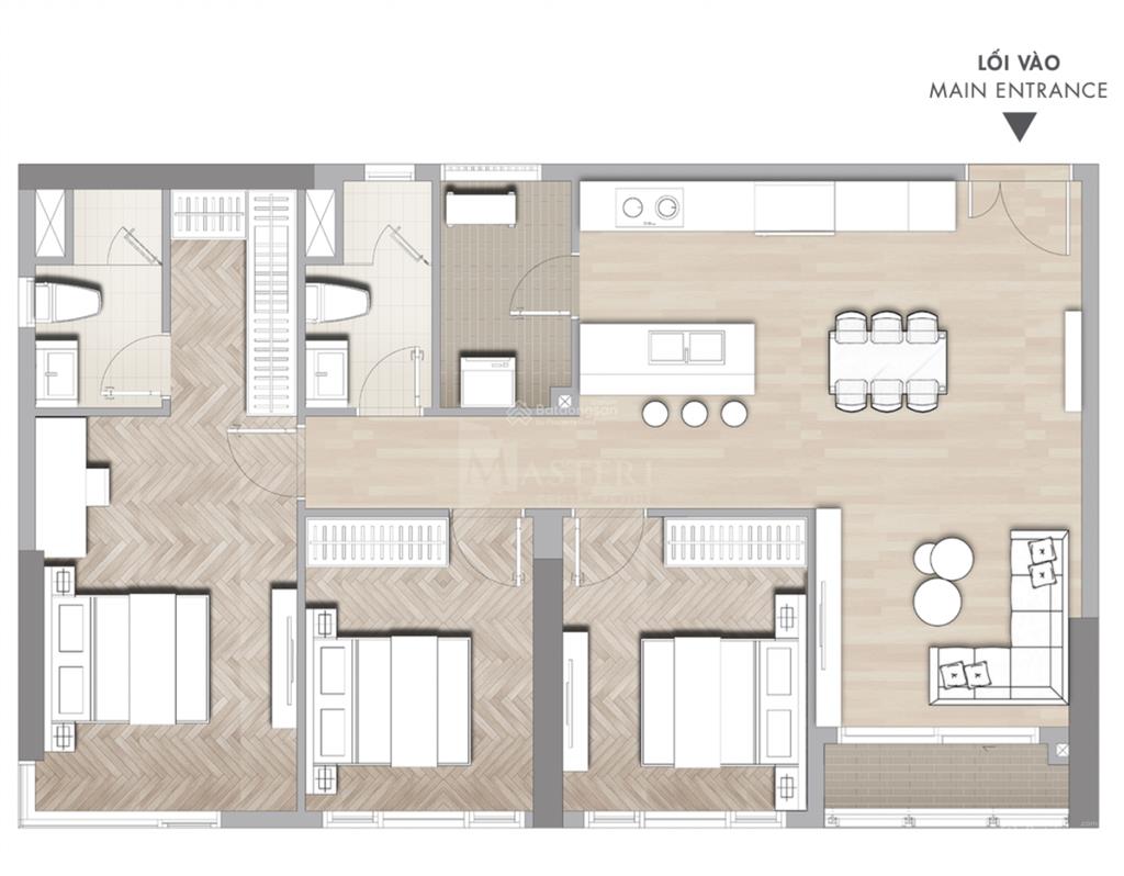 Bán căn hộ masteri q9 3pn 96m2, khu compound cao cấp.  0938 618 ***