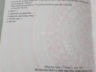 Siêu rẻ bán lô đất vườn 2000m2 (29mx94m) có sẵn 300m2 thổ cư cách sài gòn 40km chỉ 3tỷ2