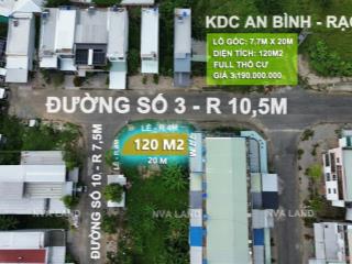 Bán lô góc 2 mặt tiền kdc an bình đường số 3 và số 10 | 120m2 | giá tốt