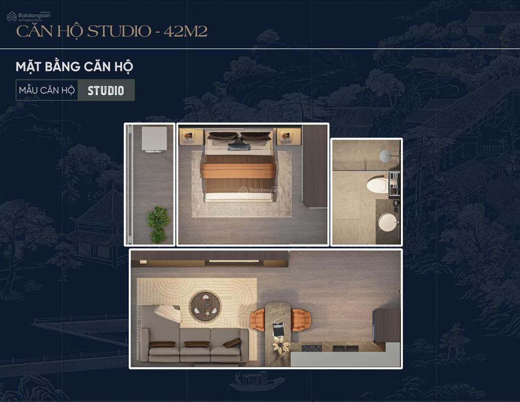Độc quyền các quỹ căn stu diện tích 43m2 giá chỉ từ 5xtr/m2 tầng trung view sông hồng htls 36 tháng