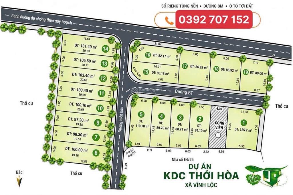 Đất shr ngay trung tâm chợ thới hoà sát kcn vĩnh lộc a. dt 5*17m full thổ cư