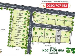 Đất shr ngay trung tâm chợ thới hoà sát kcn vĩnh lộc a. dt 5*17m full thổ cư