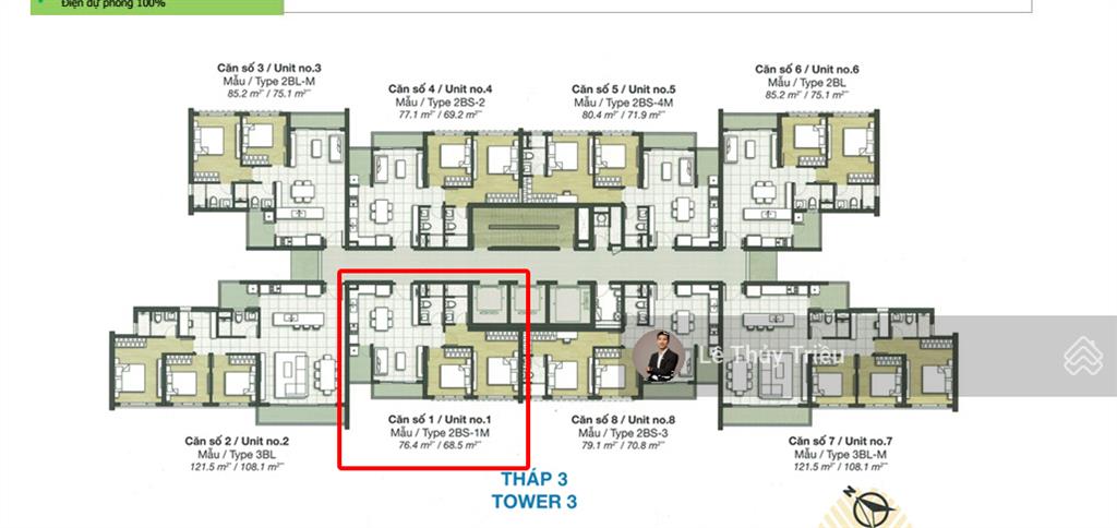 Cho thuê căn hộ palm city quận 2, 2pn76m2full nội thất giá thuê ưu đãi 17 triệu/tháng