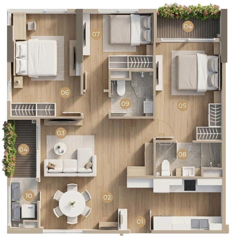 Căn hộ 3pn2wc giá chỉ hơn 6 tỷ