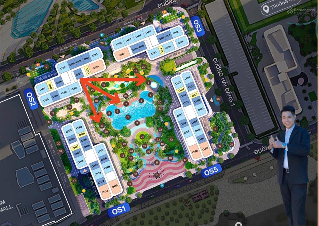 Hót, cần bán nhanh căn 1pn+ os2 view hồ bơi, giá tốt