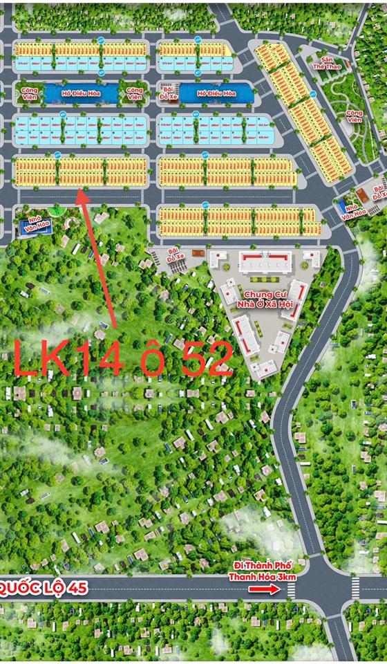 Chính chủ cần bán lô lk14 ô 52 tại mb520 tt. rừng thông, đông sơn, thanh hóa