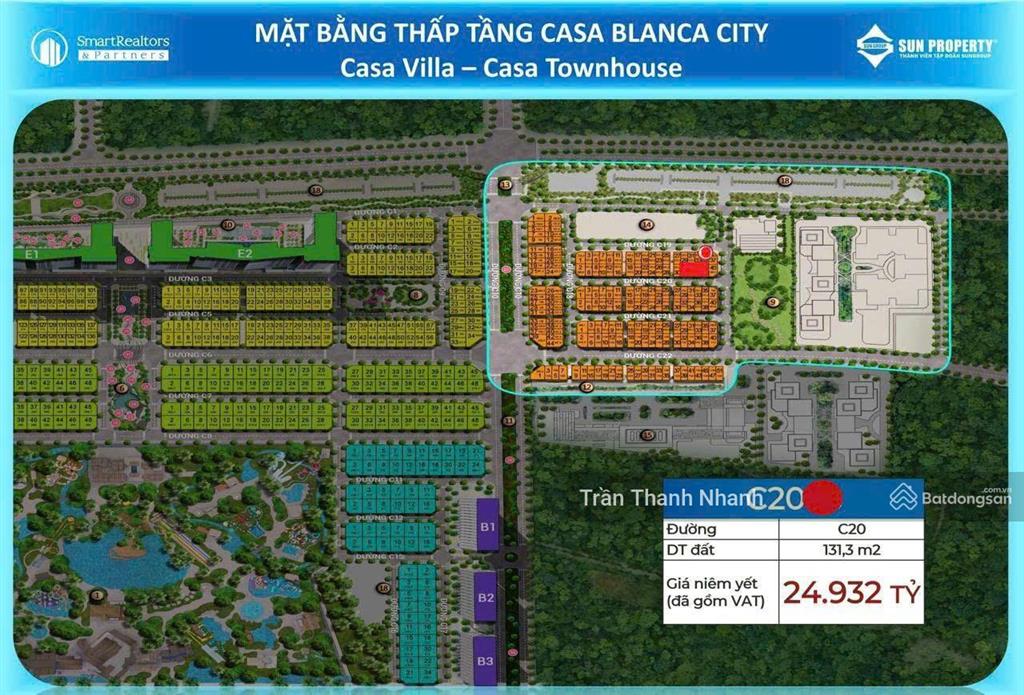 Nhà phố xem pháo hoa đông nam mát mẽ trong dự án blanca city