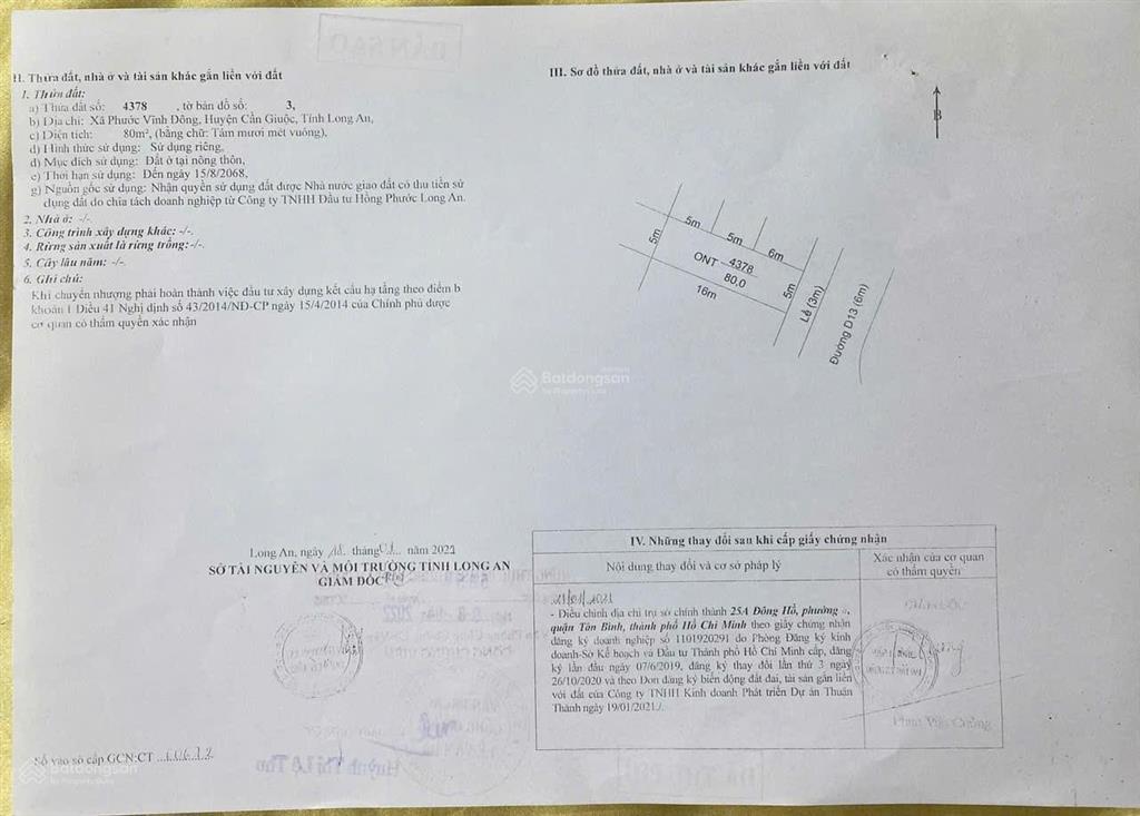 Bán đất nền chính chủ cần giuộc tỉnh long an