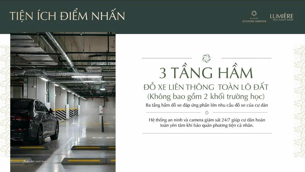 Căn 2pn giá mềm hiếm có view nội khu tại lumière hanoi seasons garden