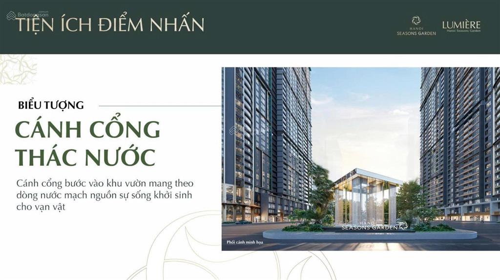 Căn 2pn giá mềm hiếm có view nội khu tại lumière hanoi seasons garden