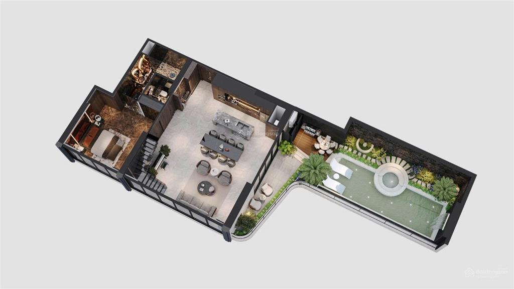 Bán căn duplex 4 phòng ngủ, có bể bơi riêng view hồ tây và công viên ciputra 65 hecta