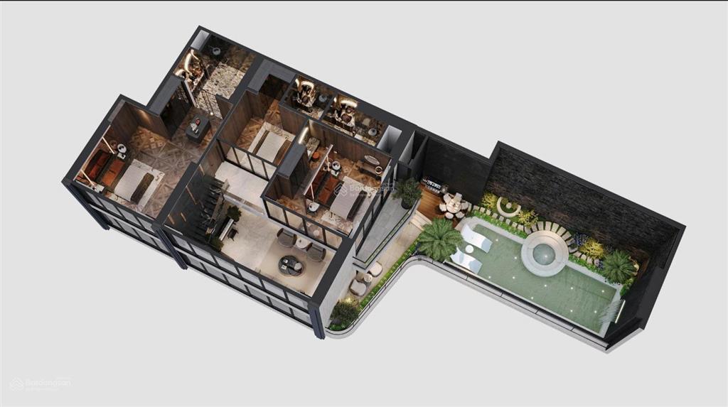 Bán căn duplex 4 phòng ngủ, có bể bơi riêng view hồ tây và công viên ciputra 65 hecta