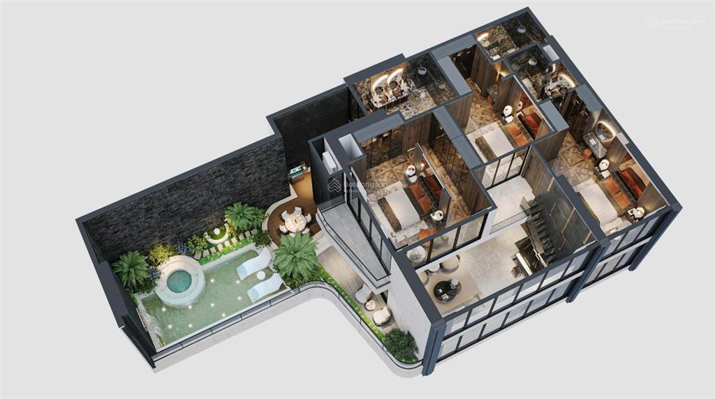 Bán căn duplex 288,6m2 view panorama trọn sông hồng và cầu nhật tân chỉ 65,1 tỷ