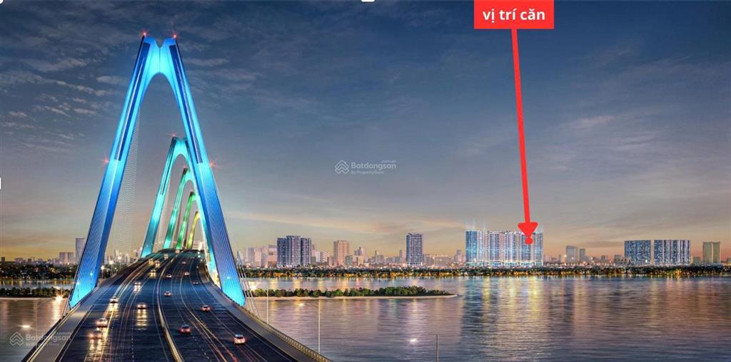 Bán căn duplex 288,6m2 view panorama trọn sông hồng và cầu nhật tân chỉ 65,1 tỷ