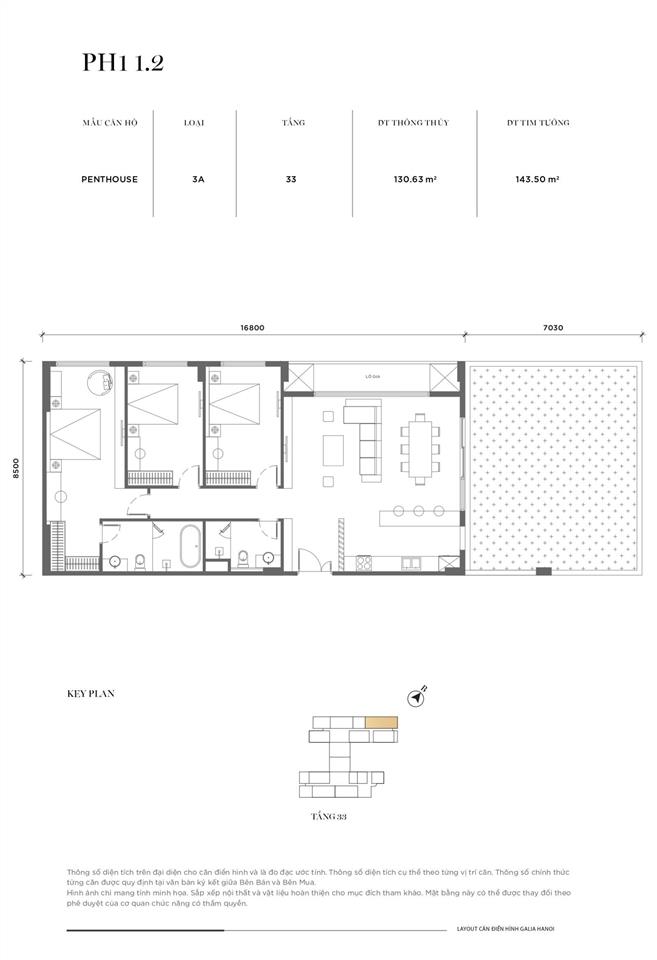 Penthouse galia chỉ 15 tỷ. diện tích 145m2. có thêm sân đá bóng, pickleball.  0964 699 ***